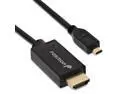 Fosmon Micro HDMI to HDMI (M/M) High-Speed Cable with Ethernet and Gold-Plated Connectors for Asus Transformer TF300 Prime - (6FT)