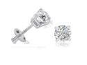 Amanda Rose Collection 1/2ct tw Round Diamond Stud Earrings set in 14K White Gold with Screw-Backs