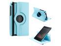 Light Blue 360 Degree Rotating Sleep Wake PU Leather Case Cover Swivel Stand for New 2013 Nexus 7 2nd Generation