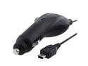 Insten Universal Mini-5 Pin Retractable Car Charger (Can Extend To 31 Inches), Black