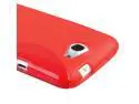 TPU Rubber Skin Case compatible with HTC One X, Red S Shape