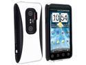 eForCity White Dual Flex Hard Case Gel Cover Compatible With HTC EVO 3D