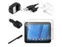 eForCity Screen Protector+AC+Wall Charger+USB+HS+Stylus compatible with HP Touchpad