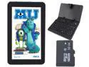 AGPtek 7” -inch Android 4.2 Tablet PC + 32GB Micro SD Card + Leather Keyboard Case - Quad Core,4GB,WiFi,HD TouchScreen,Cortex A7,1GB RAM,1.5GHZ,HDMI Output,G-sensor,Google Play Pre-Installed