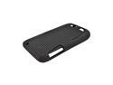 Motorola Atrix HD Rubberized Hard Plastic Snap On Case Cover Over Silicone - Black Mesh On Black