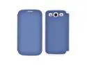 Geeks Protection Line (GPL) Snazzy Samsung Galaxy S3 Diary Flip Cover Plastic Snap On Snap On Cover W/ Card Slot - Blue/ White