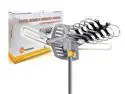 (Upgraded Version) TaoTronics TT-OA01 Amplified HD Digital Outdoor HDTV Antenna with Motorized 360 Degree Rotation, UHF/VHF/FM Radio with Infrared Remote Control