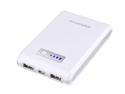 RAVPower PB07 10400 mAh White External Battery Pack Portable Charger Power Bank (Dual USB Outputs, Ultra Compact Design), for iPhone, iPad, Mini; Samsung Galaxy, Note 3; HTC One, EVO; Google Nexus