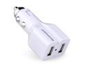 RAVPower Dual Port 15.5W / 3.1A USB Car Charger for iPhone 5s, 5c, 5, 4s, 4; iPad 5, Air, Mini; iPod Touch, Nano; Samsung Galaxy S4, S3, S2, Galaxy Note 3, 2; Kindle; LG G2; Nexus 5, 7 and More(White)