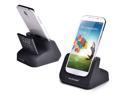 RAVPower RP-UC04 Dual Desktop Charging Cradle & Sync Dock for Samsung Galaxy S4 S IV i9500 (Matt Black, Spare Battery Charger, Detachable Case Plate, Compatible without or with a Slim-Fit Case) -Black