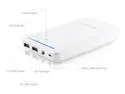 RAVPower Deluxe 14000 mAh iSmart Power Bank External Battery Charger - Dual USB Output 5V / 1A & 5V / 2.4A (White) for iPhone, iPad, Samsung Galaxy, Note, Google Nexus, HTC One and other mobile device