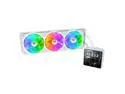 Thermaltake TH360 V3 Ultra ARGB CPU Liquid Cooler; Intel/AMD; 1x360mm 500~2500rpm Single Frame ARGB Fan; 360mm Radiator; 3.95" TFT 720x720p LCD; Rotatable Pump Head; TT LCD Screen Control; Snow; CL-W476-PL12SW-A