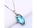 Mabella PWS005CT 7.96 CTW Marquise Cut 20mm x 10mm Created Topaz Sterling Silver Pendant Necklace