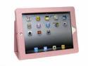 Bundle Monster Apple iPad 2/iPad 3 Synthetic LeatherCase Cover Slide-In Pouch and Kickstand - Pink