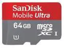 SanDisk 64GB 64G microSDXC microSD microSDHC SD SDHC SDXC Card Mobile Ultra Class 10 UHS-I with R10W Reader