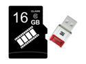 FilmPro 16GB 16G microSD microSDHC micro SD Class 10 C10 Memory Card + USB Reader
