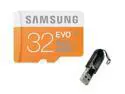 Samsung EVO 32GB 32G microSDHC micro SD SDHC 48MB/s UHS-I microSD Class 10 with USB 2.0 Card Reader