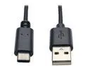 Tripp Lite USB 2.0 Hi-Speed Cable (A Male to USB Type-C Male), 3-ft.
