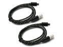 2 Pcs - 2M 6Feet Fabric Nylon Braided Micro USB charger Cable adapter For Samsung galaxy S5 S4 S3 Note 3 2 Blackberry HTC Xiaomi Mi3 Mi4