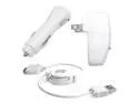 15 Pcs Wholesale Lot For iPhone 4S 4 3G 3GS / iPad 2 3 / iPod Touch - 5 Data Charge Cable + 5 Wall Power Adapter + 5 Car Charger
