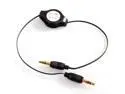 Skque 3.5mm Aux Cable Retract Black