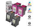 LD © Remanufactured Ink Cartridge Replacements for HP CC640WN (HP 60) Black and HP CC643WN (HP 60) Color (2 Black and 2 Color)