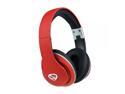NCredible1 Bluetooth Wireless Headphones, Hi-Fi Stereo Tuned by Nick Cannon, Portable Foldable Headset - Red