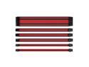 antec sleeved cable  power supply cable extension kit with extrasleeved 24 pin 8pin 6pin 4+4 pin with combs red 11.8inch/30cm