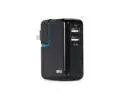 Black 17W 3.4A Dual Ports USB Portable Wall AC Power Charger US Plug for iPhone 5 iPad Mini Samsung Galaxy Tab Nexus 4 7
