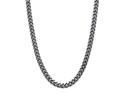 PalmBeach Jewelry Men's Black Ruthenium Curb-Link Chain Necklace 24" (11mm)