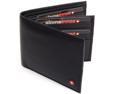 Alpine Swiss Men's Wallet Extra Capacity 2 Bill Sections 16 Card Slots ID Window Real Leather