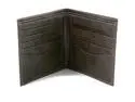 Hammer Anvil Bifold Hipster Men's Leather Card Organizer Wallet w/ 10 Card Slots - Gray