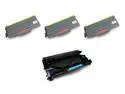 Cisinks ® 4 Pack Compatible Toner Cartridge and Drum unit ( 3 TN360, 1 DR360 ) TN-360 DR-360 For Brother DCP-7040 DCP-7030 7040 7045N, HL-2140 2150N 2170W, MFC-7320 7340 7345DN 7345N 7440N 7840W