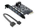 ORICO  4 Port USB3.0 PCI-Express Card 15-Pin Power Connector Speed Up to 5.0 Gbps PCI-Express Expansion Card USB 3.0 HUB for Windows XP/7/8/Vista