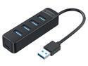 ORICO 4 Port USB 3.0 HUB With Type C Power Supply Port For PC Laptop Computer Accessories ABS USB Splitter USB3.0 OTG Adapter Up To 5Gbps, Plug and Play,  For iMac, MacBook Air, PC, Laptops