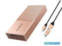 ORICO USB4.0 M.2 NVME SSD Enclosure 40Gbps PCIe3.0x4 Type-C Aluminum Adapter, NVME PCIe 2280 M-Key(B+M Key) External Solid State Drive Case Compatible with Thunderbolt 3/4 USB3.2/3.1-Rose Gold