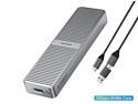 ORICO Aluminum M.2 NVMe SSD Enclosure USB C to M.2 SSD Enclosure Reader 10Gbps to NVMe M-Key External M2 Adapter Support UASP TRIM - Gray