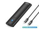ORICO M.2 NVMe SSD Enclosure Support USB 3.2 Gen 2 Protocols (10Gbps) M.2 Solid State Drive External Adapter Case Tool Free Built-in Metal Heat Sink - Black