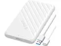 ORICO USB3.0 2.5 inch External Hard Drive Enclosure SATA 5Gbps HDD SSD Storage HDD Case Support Up to 6TB SSD UASP protocols and TRIM for PC Laptop White