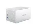 ORICO Aluminium 5 Bay External Hard Drive Enclosure, USB3.0 3.5" HDD Enclosure for 3.5 2.5 Inch SATA HDD Support 5 x 18TB mechanical Installation For 3.5" SSD HHD -Siver (WS500U3)