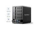 [With RAID Function] ORICO Aluminum 5 Bay 3.5 inch Enclosure SuperSpeed USB 3.0 to SATA Hard Drive HDD SSD Case RAID 0/1/3/5/10/Combine/Clear RAID Models for Mac OS Windows PC Laptop  5*16TB Max