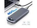 ORICO USB4 M.2 SSD Case 40Gbps M2 NVMe SSD Enclosure Full Aluminum Compatible with Thunderbolt 3 USB4 USB 3.2/3.1/3.0 USB-C to C and USB-A to C Cables, Up to 2TB