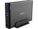 ORICO 3.5 Inch External Hard Drive Enclosure with Removable Enclosure USB 3.0 to SATA 3.0 5Gbps for SATA 3.5 Inch HDD with 12V 2A Power Supply Adapter (16TB Max, Blue Display) 7688U3