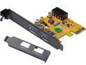 ORICO PFU3-2P Lightning 2 - Port MAC PCI - Express to USB3.0 Controller Adapter Card for MAC & Windows Mini PCI - E USB3.0 Host Card