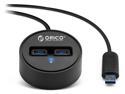 Orico DCU3-2P Dual-Port USB 3.0 Hub with 3.3-Ft USB 3.0 Extension Cable (Black)