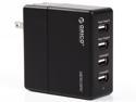 ORICO DCK-4U 4-Port USB Wall Charger with Fast Charging Technology - Black