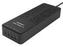 ORICO 8 Outlets Power Strip with Surge Protector, Built-in 5 Ft. Cord, 4 USB Intelligence Charging Ports (2*5V2.4A + 2*5V1A) for iPhone, iPad, Galaxy S6 / S6 Edge, Nexus and More - Black TPC-8A4U-BK