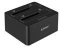 ORICO Dual Bay SATA to USB3.0 External Hard Drive Docking Station for 2.5" and 3.5" HDD, SSD with Duplicator/Clone Function [2 x 6TB support]-Black