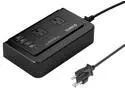 ORICO Portable 2 Outlet Travel Power Strip with 4 USB Ports Charging Station 5 Ft Cord Small Size for Packing Power Saving for Computer Desk Under Counter - Black