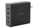 ORICO 4 Port USB Wall Charger for Smartphones and Tablets 5V2.4A*4  6A 30W Total Output  -Black  (DCW-4U-US)